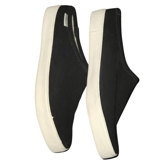 Staheekum Ladies'  Black Suede Lounge Sherpa Slip-On Cami Mule Select Size 9 - Picture 4 of 6